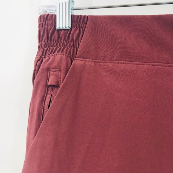 Athleta High Rise Lined Jogger Pants Burgundy Size 4 Petite - Picture 2 of 10